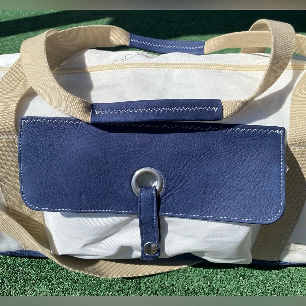 727 Sailbags Heritage Onshore Canvas Leather Duffel Bag Weekender Carry-on Bag